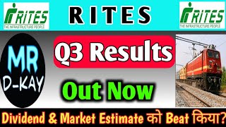 Rites Q3 results 2025 | Rites share latest news | Rites dividend 2025 | RVNL share latest news