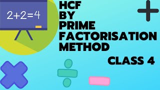 Class 4 Maths | HCF By PRIME FACTORISATION METHOD | ICSE Syllabus