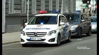 Budapest police cruiser at a traffic stop | Budapest Rendőrség Mercedes B [HU | 9.4.2017]