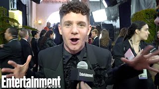 Golden Globes 2023 Red Carpet Interview with Chris Perfetti | Entertainment Weekly