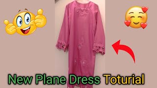 New Plane Dress toturial | With New Design For Girls 👌👌💯