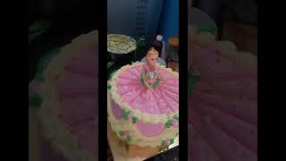 Creating a Barbie Doll Cake: Step-by-Step Guide| How to Make a Barbie Doll Cake #viral #cake #short