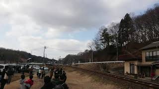 【真岡鐵道SL】道の駅もてぎ通過 汽笛がかっこよくて感動しました