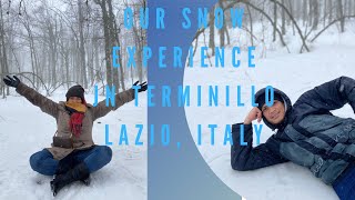 Enjoying Snow in Terminillo, Lazio Italy