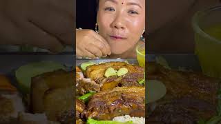 डेढ केजि धराने कालो सुगुरको मॉसु || SPICY JUICY  BRAISED PORK BELLY WITH VEGGIES|| Rubi Rai Mukbang