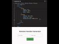 Build a Random Number Generator with JavaScript and HTML5 | #CodingChallenge #JavaScript