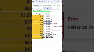 How to fix a REF (reference error) in spreadsheet