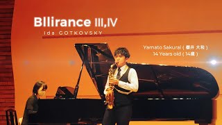 第34回日本クラシック音楽コンクール 中学生サクソフォーン部門最高位受賞【Ida GOTKOVSKY - Brillance Ⅲ,Ⅳ】イダ・ゴトコフスキー - ブリランス 3,4楽章