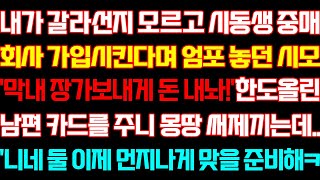 [반전 신청사연] 내가 이혼한지 모르고 시동생 중매비 내놓으란 시모 남편카드 주니 몽땅 써젖히는데/실화사연/사연낭독/라디오드라마/신청사연 라디오/사이다썰