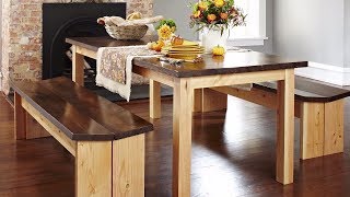 How to Build a DIY Dining Table \u0026 Benches