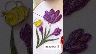 wow! Beautiful flower embroidery #shorts #trending #viral #new #foryou #video #ytshorts