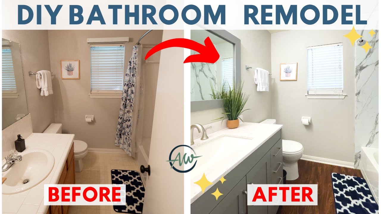 DIY Bathroom Renovation In 5 Days! How To Remodel Start To Finish ...