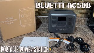 BLUETTI Portable Power Station AC50B, 448Wh Power Lifting to 1000w