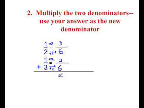 3 Ways To Find A Common Denominator - YouTube