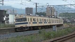 JR西日本 103系瀬戸内色 広D-01編成 向洋駅通過 2012.6