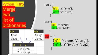 Python Tips | 1 | Merge two list of dictionaries ( merge 2 DataFrames )