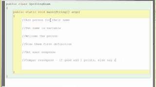 Java Pseudo Code BlueJ American Accent