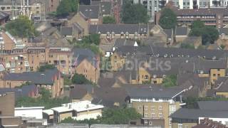 4k aerial view residential district traditional houses design suburban london uk vdvhovl6e