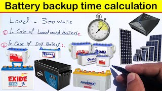 Battery backup time calculation for UPS and Solar system in Urdu/Hindi
