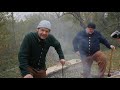 from tree to canoe part 1 chopping and burning