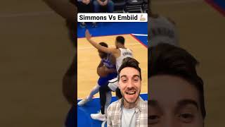 Simmons Vs Embiid 💪🏼 🥊 #shorts #nba #nbashorts #sixers #nets #philly #basketball #joelembiid #lol