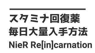 ニーアリィンカーネーション スタミナ回復薬大量入手方法【NieR Re[in]carnation】