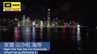 【HK 4K】夜遊 尖沙咀 海旁 | Night Visit Tsim Sha Tsui Promenade | DJI Pocket 2 | 2021.06.03