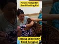 posisi miring kiri sambil mengedan