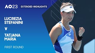 Lucrezia Stefanini v Tatjana Maria Extended Highlights | Australian Open 2023 First Round