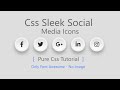 Css Sleek Social Media Icons - Html Css 3D Icon Hover Effect | @Codes Tutorials