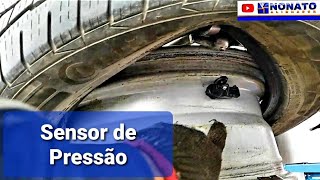 Pneu, cuidado! Sensor de pressão.