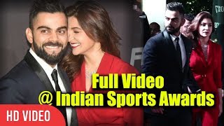 Virat Kohli With Girlfriend Anushka Sharma | Full Video | Indian Sports Honours Awards 2017