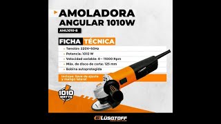 Unboxing amoladora angular lusqtoff AML 1010-8 1010 watts