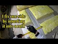 how to cut rockwool insulation using a guide rail for saw 🤔don t forget to add 1 cm to distance.