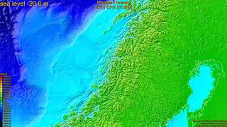 Mosjøen, Norway, sea level rise -135 - 65 m