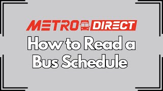 How to Read a Bus Schedule with Voiceover (Multi-Language Closed-Captions)