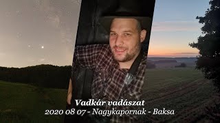 Vadkár vadászat 2020-08-07 Nagykapornak - Baksa