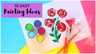 10 Easy Painting Ideas for Kids | Easy Painting Hacks