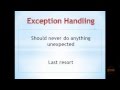 Python Tutorial 11.0 - Exception Handling