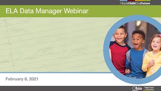 ELA Data Manager Webinar - Getting Started - Loading Data Manually