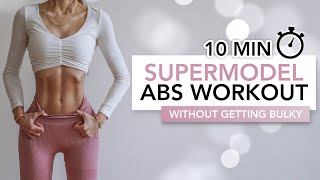 10 MIN SUPERMODEL ABS WORKOUT | 11 Line Abs & Toned Obliques (Without Getting Bulky) | Eylem Abaci