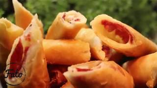 Phyllo rolls with Pastrami And Kasseri Cheese-Fato