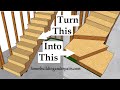 How To Convert Bottom of Straight Stairway To Three Step Winder - Easy Home Remodeling Tutorial