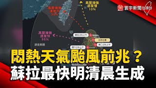 悶熱天氣颱風前兆？氣象局：蘇拉最快明清晨生成｜#寰宇新聞 @globalnewstw