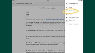 Saving Google Doc as PDF on an iPad