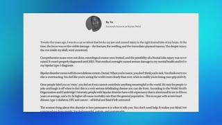 Ye apologizes for antisemitic comments, blames brain injury