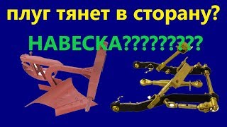 плуг ВЗБЕСИЛСЯ ?, то в лево то в право?трёх точка на минике.