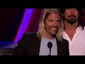 Dave Grohl & Taylor Hawkins of Foo Fighters Induct Rush into the Rock Hall of Fame  2013 Induction
