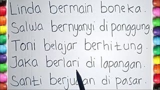 BELAJAR MENULIS DAN MEMBACA KALIMAT SEHARI - HARI UNTUK ANAK PAUD, TK DAN SD