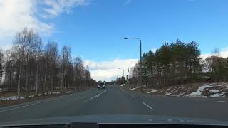 Driving Kukkolankoski -  Arctic Circle - Pello, Lapland,  Finland 4K